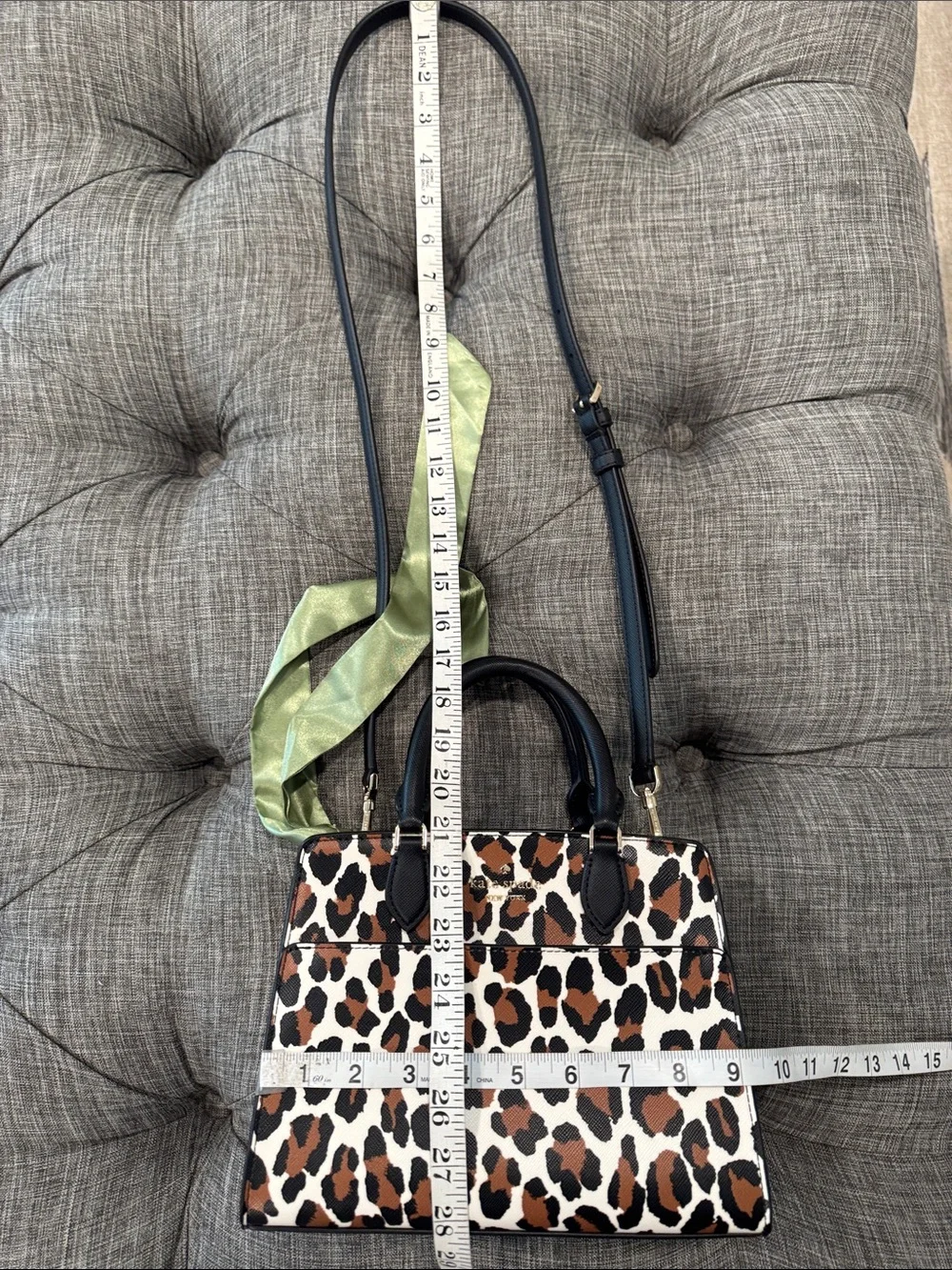 kate spade Bag Small Madison Spotted Animal Black & Brown Leopard Print Satchel